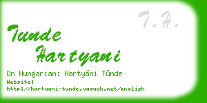 tunde hartyani business card